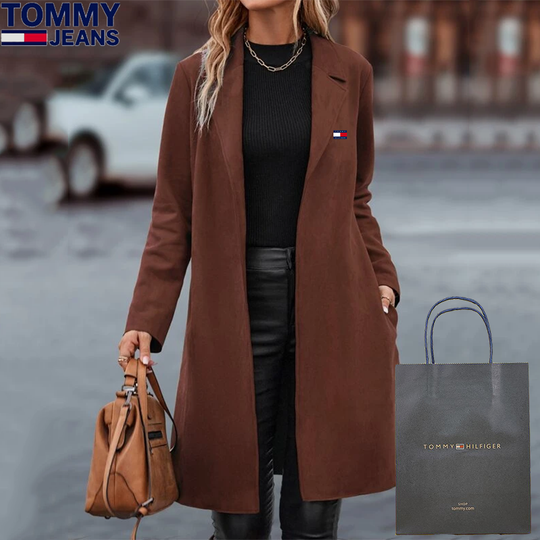 Casual cashmere long coat