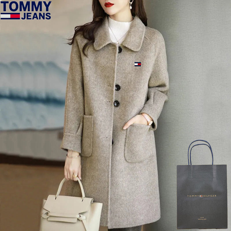 Long casual cashmere coat